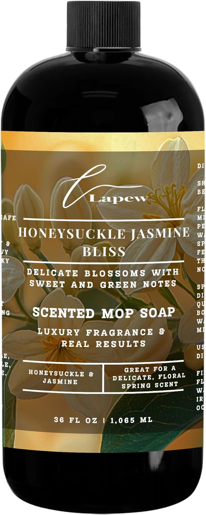 Honeysuckle Jasmine Bliss Scented Mop Soap Concentrate 36 oz | Premium Fragranced Floor Cleaner | Streak-Free | Hard Floor Cleaning Solution | Eco Friendly | Made in USA
