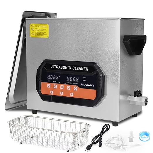 Ultrasonic Cleaner 7L 180W Digital Ultrasonic Cleaning Machine with Upgraded Degassing & Gentle Mode, 40kHz, with Heater & Timer for Tools, Jewelry, Watches, Glasses, Dentures, Small Parts