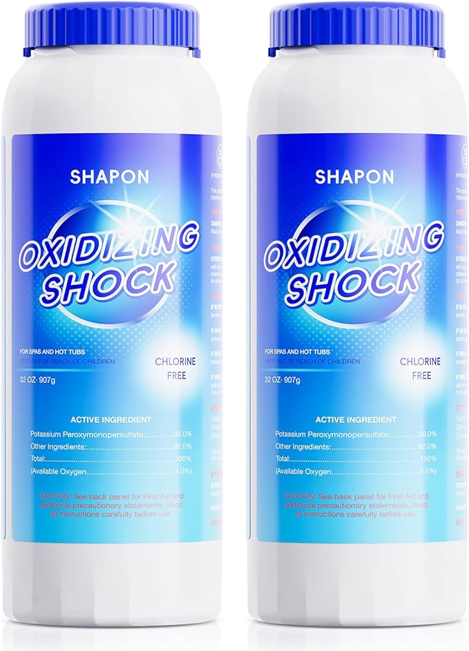 32 Oz Non-Chlorine Hot Tubs Shock, Spa Oxidizer for Clean Water (2 Pack)