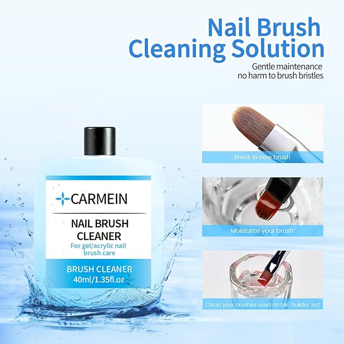 Nail Brush Cleaner - Special for Gel/Nail Art Brushes Cleaning solution & Makeup Brush Care, Must-Have for Renewal, 80ml/2.7fl.oz Nail Brush Cleaner