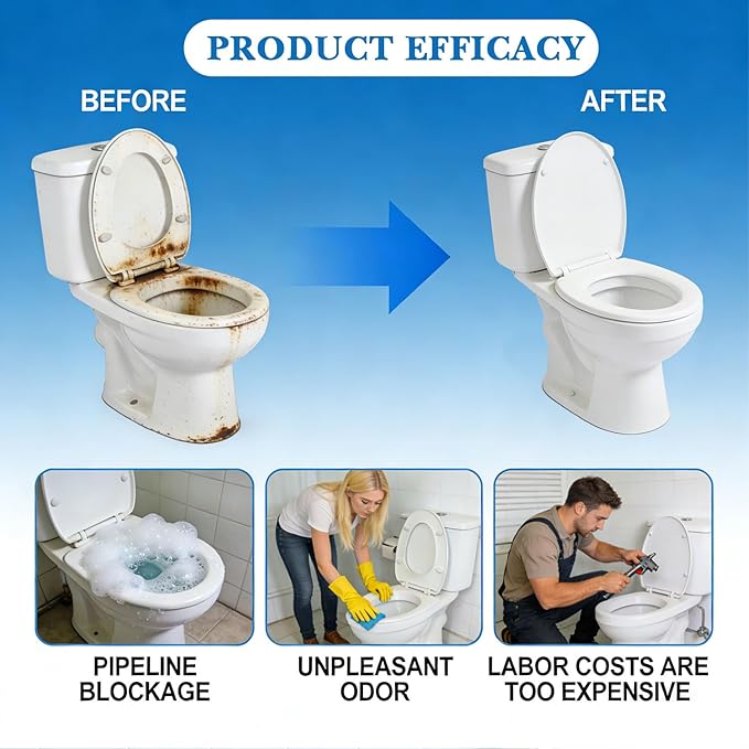 Foaming Toilet Bowl Cleaner | 2025 Advanced Formula for Deep Cleaning | Universal Use for Toolets & Squatting Pans | Easy Application, Fresh Scent