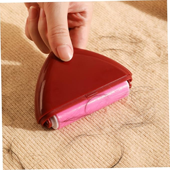 Portable Washable Lint Roller - 6Pcs Mini Reusable Sticky Triangular Pet Hair Remover for Clothes and Furniture, Portable Lint Brush for Dog Cat Hair