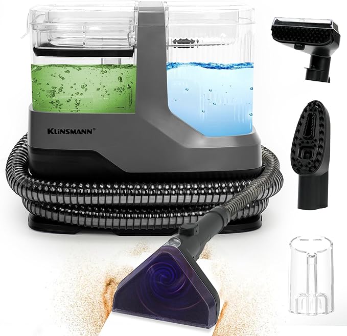Couch & Upholstery Cleaner Machine, Portable Carpet Cleaner Machine with 17KPa Powerful Suction, Small Handheld Carpet Shampooer for Deep Cleaning Car Seat, Sofa, Furniture, Rug, Spot & Pet Mess