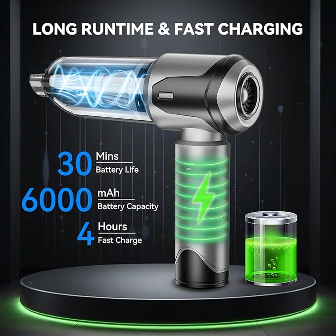 Handheld Vacuum Cleaner, 22000Pa Powerful Car Vacuum Cleaner Cordless, Lightweight Mini Vacuum Air Duster, Rechargeable Portable Vacuum for Car, Home, Kitchen