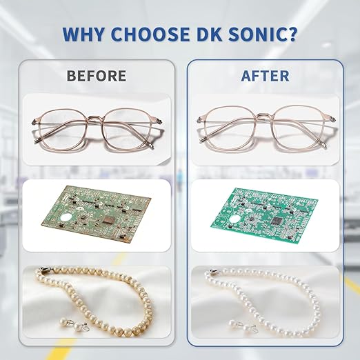 DK SONIC Ultrasonic Cleaner,1.5L 60W Stainless Steel Ultrasonic Jewelry Cleaner with Cleaning Basket,Mechanical Timer,Sonic Cleaner for Cleaning Jewelry,Eyeglasses,Coins