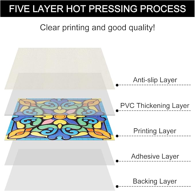 10PCS 12x12 Inch Spanish Mosaic Peel and Stick Floor Tiles Removable Self Adhesive Vinyl Flooring Stickers for Kitchen Balcony Bathroom Patio Decor