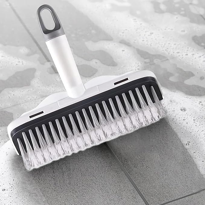 Bathroom Scrubber - Heavy-Duty Ergonomic Grip Cleaner Squeegee | Floor Scrub Brush,for Kitchen Balcony Bathtub Garage Patio Pool Wall Deck Tile Concrete