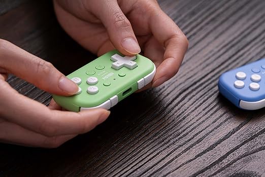 8Bitdo Micro Bluetooth Gamepad Pocket-sized Mini Controller for Switch, Android, and Raspberry Pi, Supports Keyboard Mode (Green)