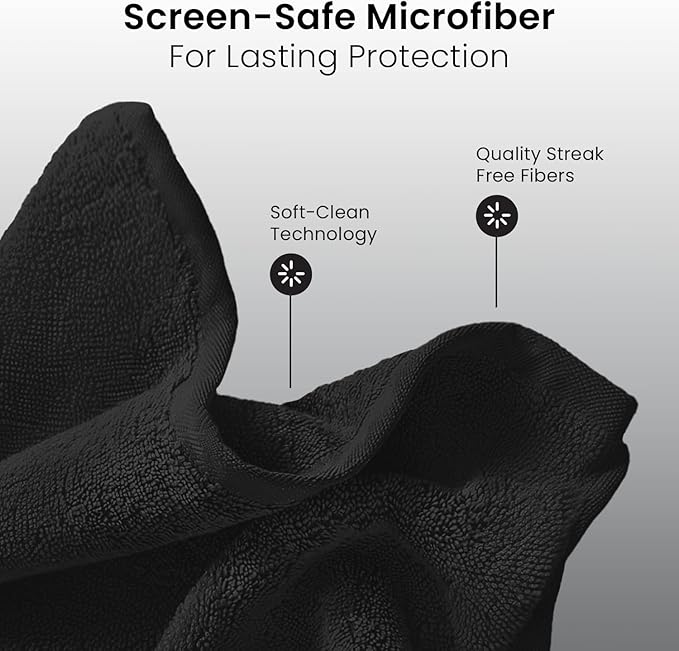 EVEO® Screen Cleaner Spray Kit (Streak-Free) TV Screen Cleaner for Smart TV, LCD, LED, OLED | Computer Screen Cleaner Spray and Wipe Microfiber Cloth - TV, Monitor, Laptop, iPad, Car - 6.7oz 2 Pack