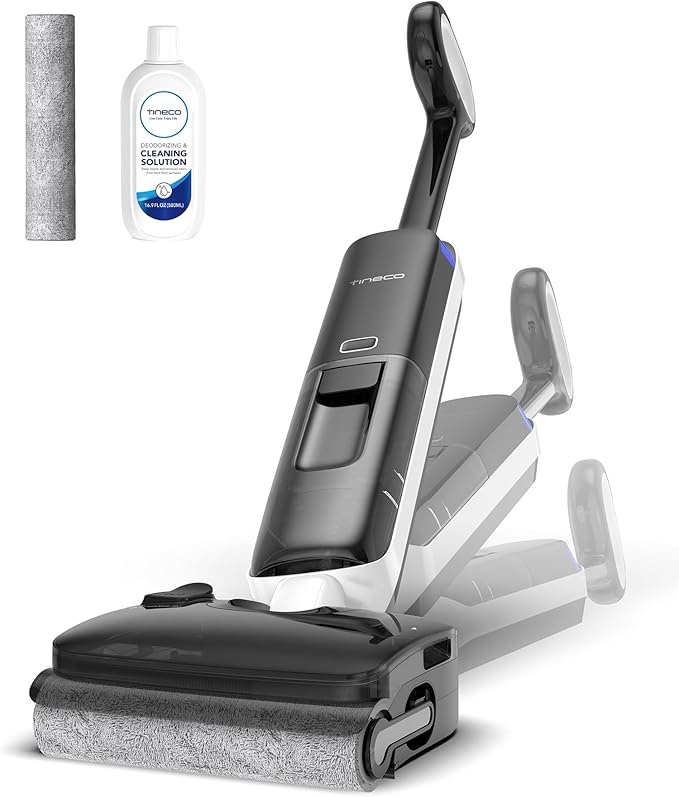 Tineco Floor ONE S6 Master Wet Dry Vacuum Cleaner, 20kPa Suction Vacuum Mop with Dual-Edge Cleaning, 45 Min Runtime (Quite Mode), 185°F Flashdry, 4inch Ultra-Slim