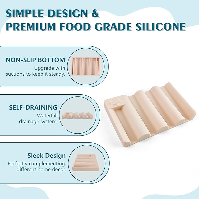 Silicone Soap Dish,Self Draining Soap Holder Perfect for Shower,Bathroom Sink,Kitchen Sink & Travel,Non-Slip Bar Soap Holder Extend Soap Life,Keep Soap Bars Dry & Easy Cleaning Pink-2Pcs
