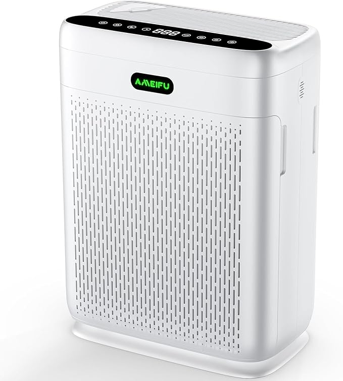Air Purifiers for Home Large Room with Remote, Up to 3000 Sq Ft, H13 Hepa Double-Sided Air Filter Purifier with PM 2.5 Display Air Quality Sensor,Washable Pre-Filter Air Cleaner for Dust, Pets, Smoke