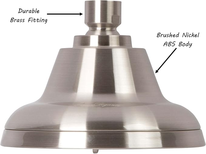 Shower Massage Head With Mist - High Pressure Boosting, Multi-Function, Massager Rainfall Showerhead For Low Flow Showers & Adjustable Water Saving Nozzle, 2.5 GPM - Brushed Nickel