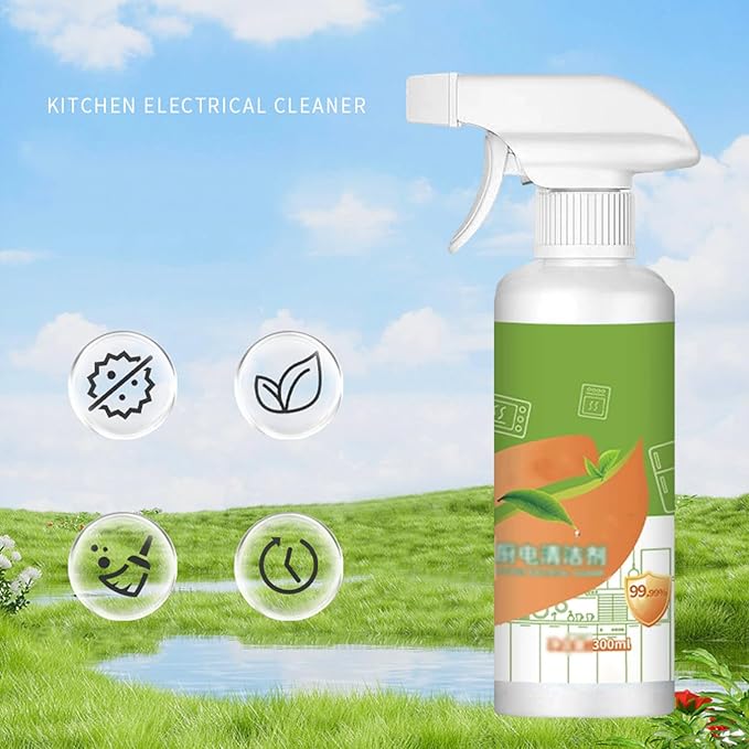 10.56oz Fly Cleanse Natural Formula to Household Appliances,Kitchen Heavy Duty Doaming Degreaser,Kitchen Appliance Cleaner,for Hold,Oven,Stove,Range Hood(2PCS)