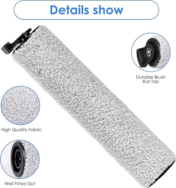 (4 Pieces) Replacement Brush Rollers Compatible With Tineco iFloor 3/ Floor One S3/ iFloor 2 Cordless Wet Dry Vacuum Cleaner, Replacement Parts Accessory Kit, 4 Main Brushes