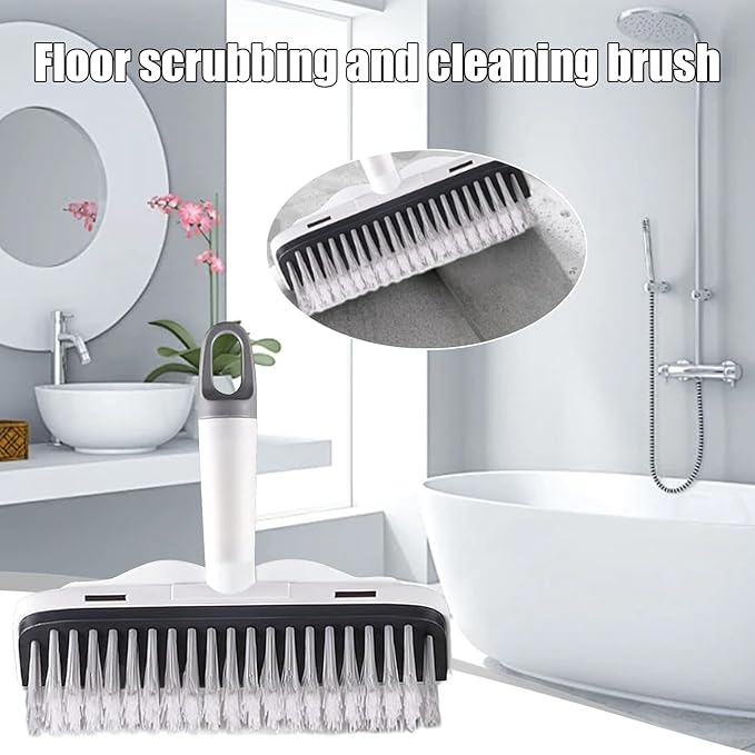 Floor Scrubber | Heavy-Duty Compact Cleaner Squeegee,Floor Scrub Brush,for Kitchen Balcony Bathtub Garage Patio Pool Wall Deck Tile Concrete