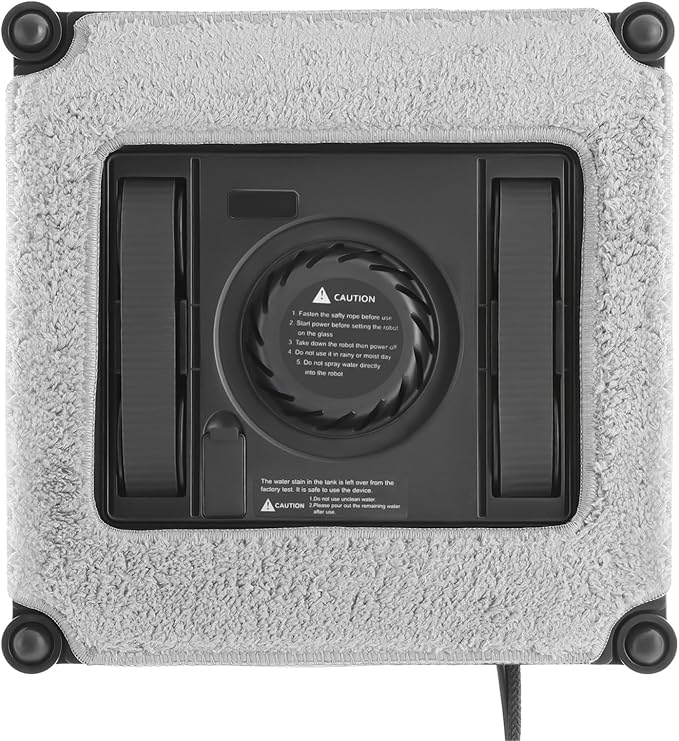 Window Cleaning Robot, Automatic Cleaner, 8.5 * 8.5 * 2.7in 2500Pa Window Cleaner Robot with Dual Water Spray, App and Remote Control, for Home, Office Building (Silver Gray)