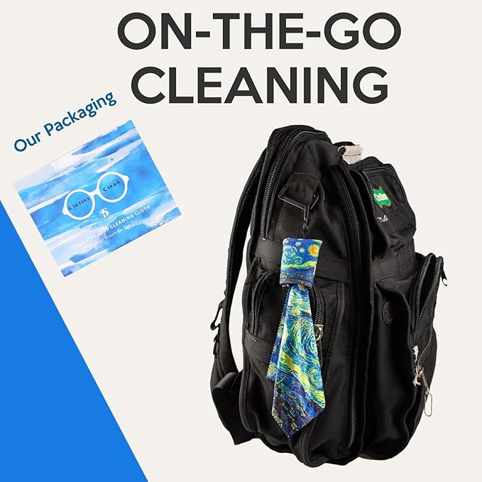 Glasses Cleaning Cloth, Microfiber Eye Glass Clean Cloths Cleaner Keychain for Eyeglasses, Screens, Camera Lenses-World Classic Art Design Double Sided Printing 4PC