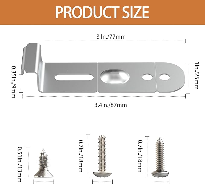 2-Pack DD94-01002A Dishwasher Assembly Install Kit, Fits for Samsung Dishwashers Mounting Bracket, Replaces AP4450818 2077601 PS4222710 EAP4222710 for Granite or Countertops, 4 Brackets & 12 Screws
