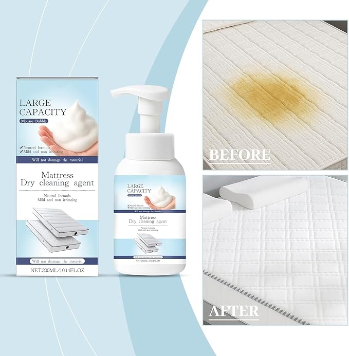 Mattress Stain Remover for Bed & Fabric, Powerful Yellow Stain Cleaner for Old & New Stains, Gentle Spot Treatment for Mattress, Couch, Rug, Carpet, Upholstery