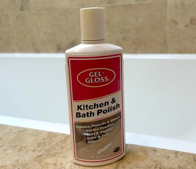 Industries Gel-Gloss Kitchen and Bath Cream Wax Polish, 8 Fluid Ounces -GG-8