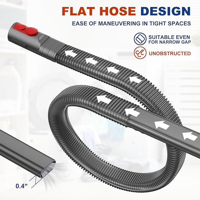 Sealegend Dryer Vent Cleaner Kit Compatible with Dyson Dryer Lint Vacuum Attachment Removes Deep Lint Adapter Compatible with Dyson V7 V8 V10 V11 V12 V15 etc Cordless Vacuum Cleaner Accessories