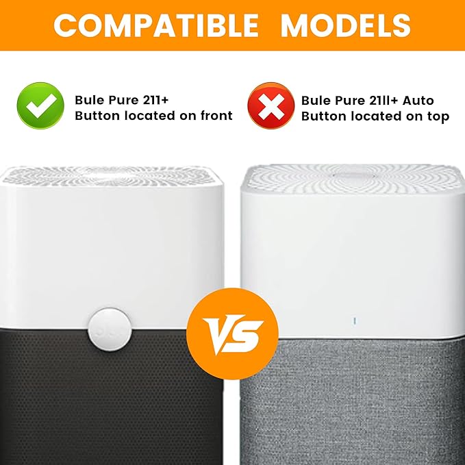 211+ Replacement Filter Compatible with Blue Pure Blue Pure 211+ Air Cleaner Purifier Series, 2 Stage Filtration System of H13 True HEPA and Activated Carbon Filter, (2 Pack)