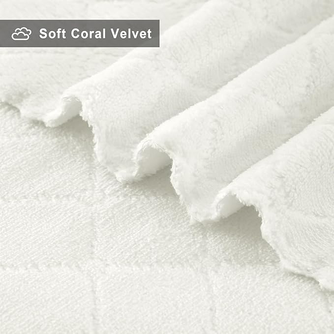 Homaxy 24 Pack Dish Towels for Kitchen (10 x 20 Inches, White), Super Soft and Absorbent Coral Velvet Dish Cloths for Washing Dishes, Nonstick Oil Fast Drying Microfiber Cleaning Cloth
