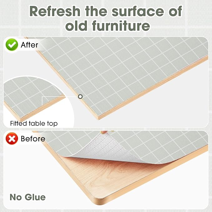 Drawer and Shelf Liner, Non-Slip Kitchen Cabinet Liners Non-Adhesive Thick Strong Grip Waterproof Washable Mats Protect Dresser Shelves Cupboard Bathroom Cabinets, Light Green, 24 in X 10 FT