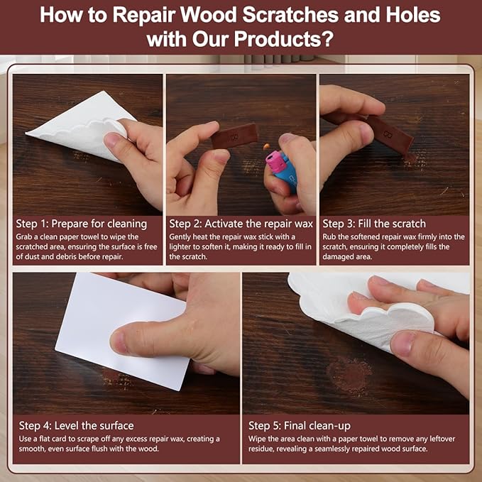 11Pcs Wood Wax Filler Sticks Furniture Hardwood Laminate Lvp Luxury Vinyl Flooring Filler Floor Restorer Scratches Crack Holes Tables, Desks, Cabinets, Stairs