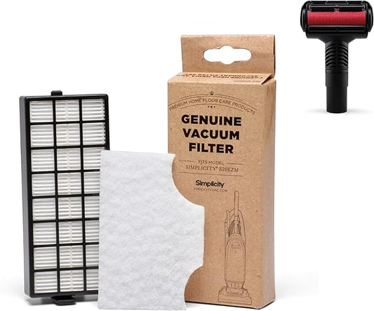 Simplicity Vacuums SF20EZM HEPA Media Filter Set & Pet Hair Upholstery Tool Bundle for Simplicity S20EZM Allergy Bagged Upright Vacuum Cleaner