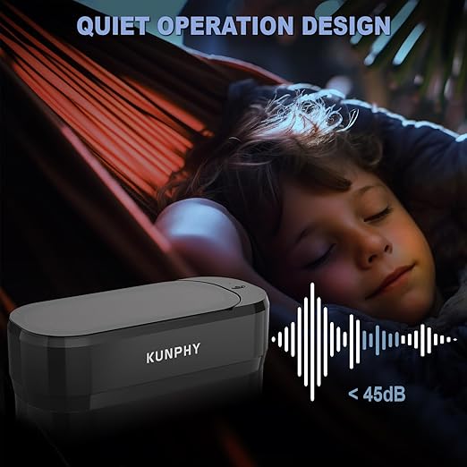 KUNPHY Sonic Jewelry Cleaner, Jewelry Cleaner Machine with 12oz 46kHz, Professional Sonic Cleaner with One-Touch Operation, Sonic Cleaner for Rings, Glasses, Jewelry, Dentures, 2packs(White+Black)