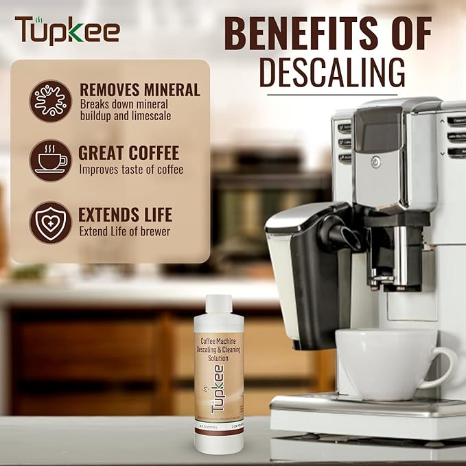 Descaler (2 Pack, 2 Uses Per Bottle) - Made in the USA - Universal Descaling Solution for Keurig, Nespresso, Delonghi and All Single Use Coffee and Espresso Machines