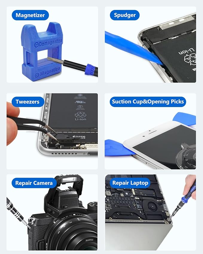 Electronics Precision Screwdriver Set: 50PCS Multi-Function Tool Kit, Foam Insert Storage & Ergonomic Handle, and Replaceable Screwdriver Bits for Computer Laptops and Phone Repair