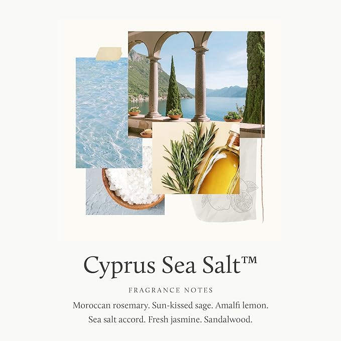 Thymes Hand Wash - Moisturizing Hand Soap Dispenser with Pump - Skin Care - Hydrating Liquid Soap Scented with Notes of Moroccan Rosemary, Sun-Kissed Sage, & Amalfi Lemon (Cyprus Sea Salt, 9 fl oz)