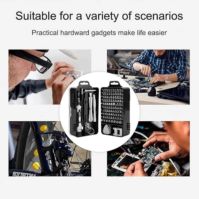 115-in-1 Precision Screwdriver Set - [Super Durable] Professional Magnetic Repair Tool Kit, Mini Screwdrivers for Phone, Computer, Laptop, MacBook, Watch, Eyeglasses, and Electronics (115)