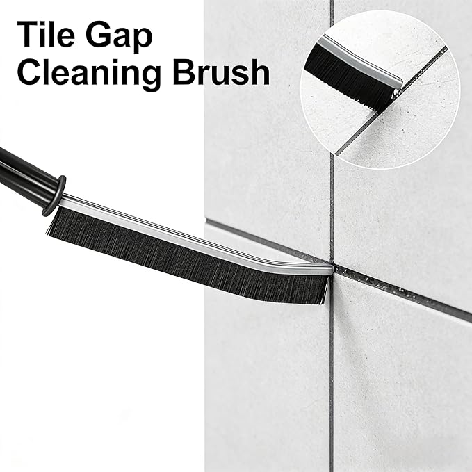 5 PCS Crevice Cleaning Brush Set, Extremely Skinny Gap Cleaning Tools,Hard Bristle Gap Brush for Bathroom & Kitchen, Grout Cleaner Tool for Window Tracks and Tile Lines,Car Detailing