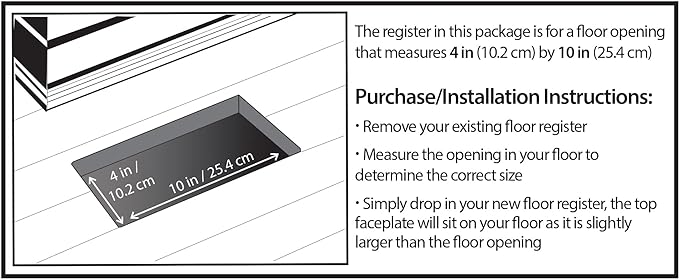 Decor Grates LAH410-NKL Louvered Floor Register, 4x10 Inches, Brushed Nickel (Pack of 8)