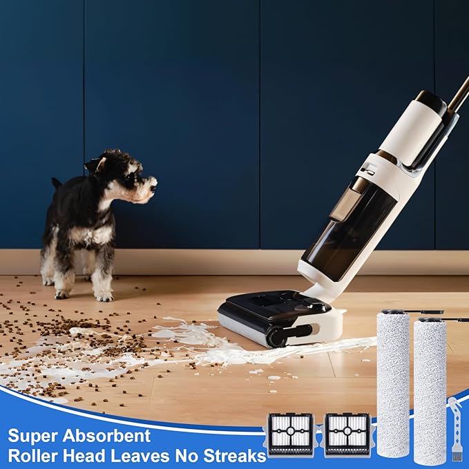 Roller Brush and HEPA Filter for Tineco Floor One Stretch S6/S7 Stretch Ultra/S7 Stretch Steam/i6 Stretch/i5 Stretch/S9 Artist steam/S9 Artist Pro Cordless Wet Dry Vacuum Cleaner Replacement Parts