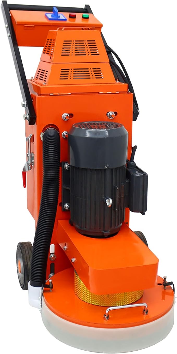 Hand-push Electric Floor Grinding Polishing Machine with Dust Suction Fan for Concrete Cement Road Renovation Paint Removal Dustless 220V
