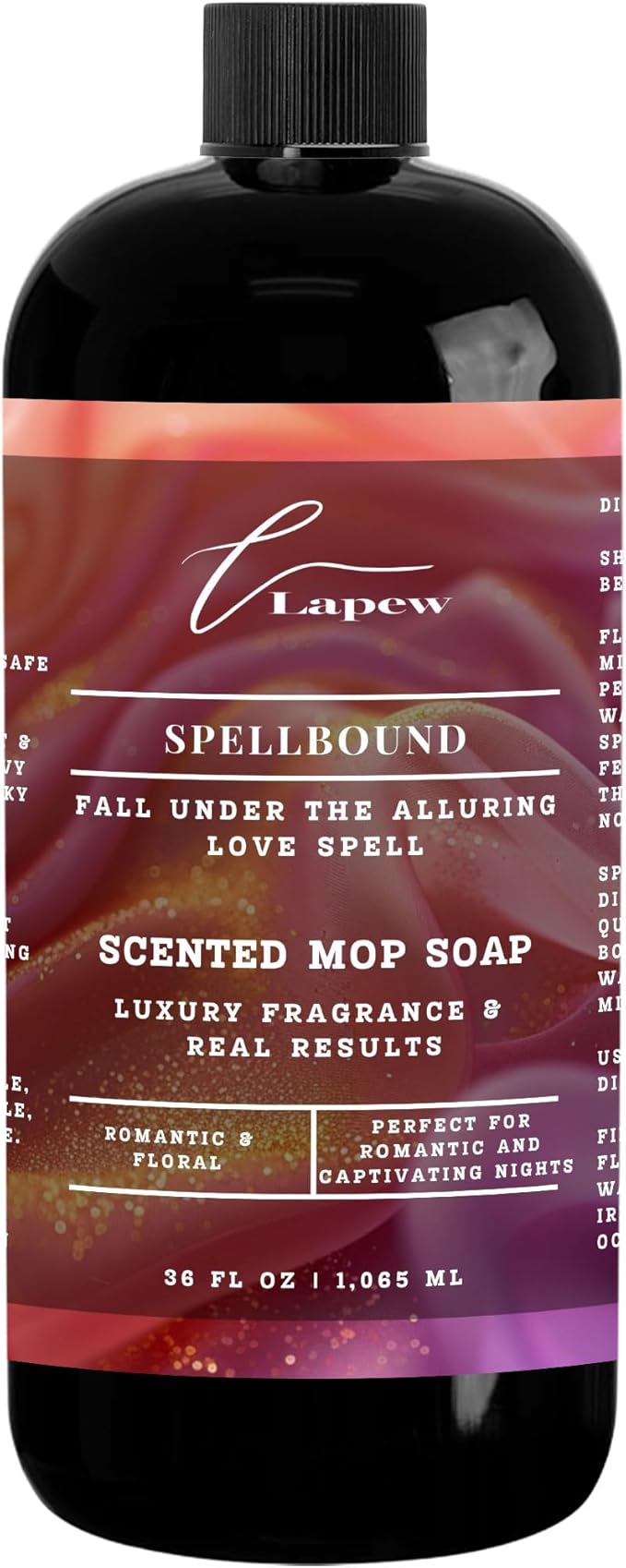 Luxury Floor Cleaner, Scented Mop Soap Concentrate | Hard Floor Cleaner for Tile, Vinyl, Laminate, LVP & Sealed Hardwood | Low-Foam, Streak-Free | 36 oz | Spellbound