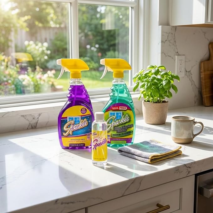 Sparkle Glass Cleaner, Original Purple, 1 Gallon Refill Bottle, 128 OZ