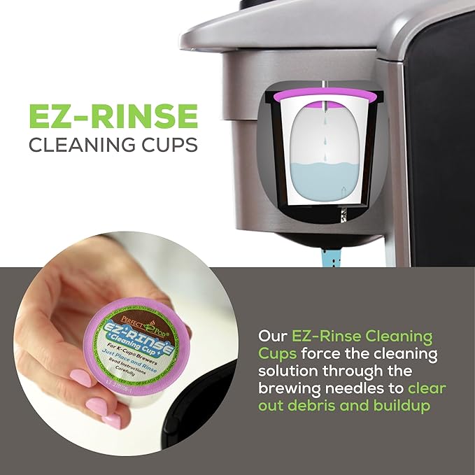 PERFECT POD Single-Serve Coffee Machine Descaler (2 Pack, 2 Uses Per Pack) - Universal Compatibility - works with 1-Stream and Multi-Stream (5-Stream) Brewers from Keurig & other brands.