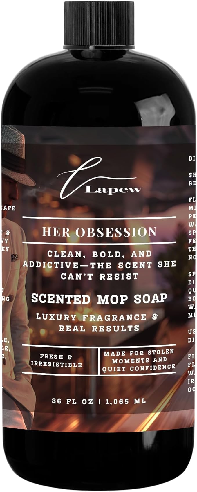 Luxury Floor Cleaner, Scented Mop Soap Concentrate | Hard Floor Cleaner for Tile, Vinyl, Laminate, LVP & Sealed Hardwood | Low-Foam, Streak-Free | 36 oz | Her Obsession