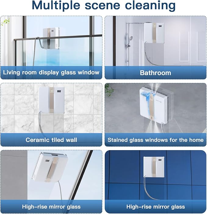 6 PCS Mop Pads Replacement for ECOVACS WINBOT Mini Window Cleaning Robot, Window Cleaning Robot Cleaning Cloth for Ecovacs Washable Microfiber Wipes, Part No. W-CC02-0012