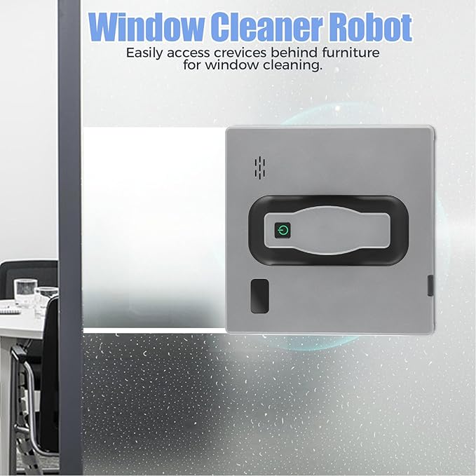 Window Cleaning Robot, Robot Window Cleaner with Intelligent Control/APP Control, Automatic Windows Vacuum Cleaner with 3 Cleaning Mode for Homes, Office Buildings, 1.69Oz Water Tank Capacity