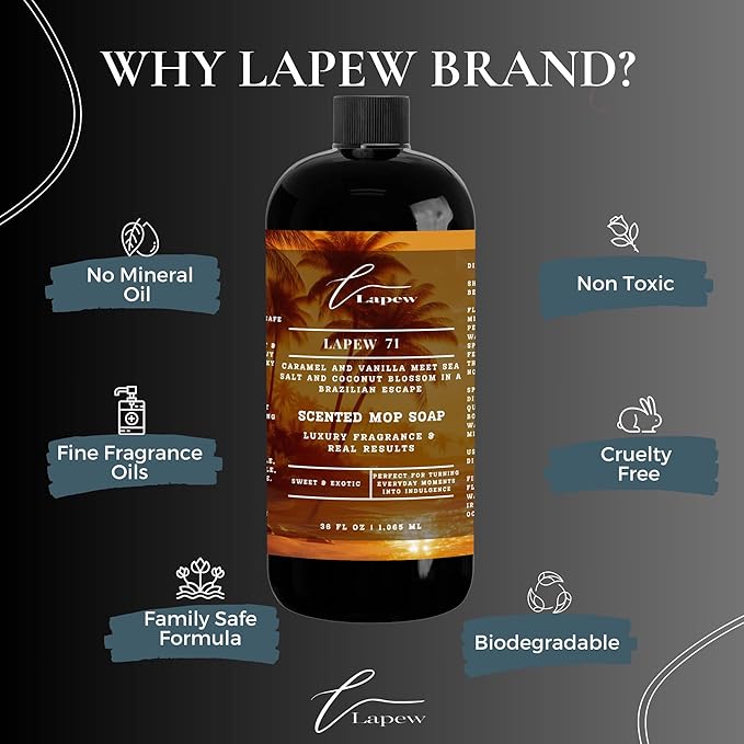 Luxury Floor Cleaner, Scented Mop Soap Concentrate | Hard Floor Cleaner for Tile, Vinyl, Laminate, LVP & Sealed Hardwood | Low-Foam, Streak-Free | 36 oz 71