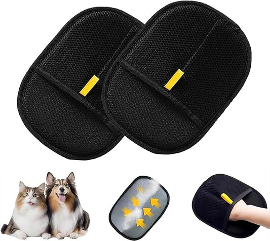 Pet Hair Removal Glove for Cats & Dogs,Newly Upgraded Reusable Electrostatic Pet Hair Glove,Thickened Pet Hair Removal Glove,Reusable Brush Pet Hair Tool (2PCS)