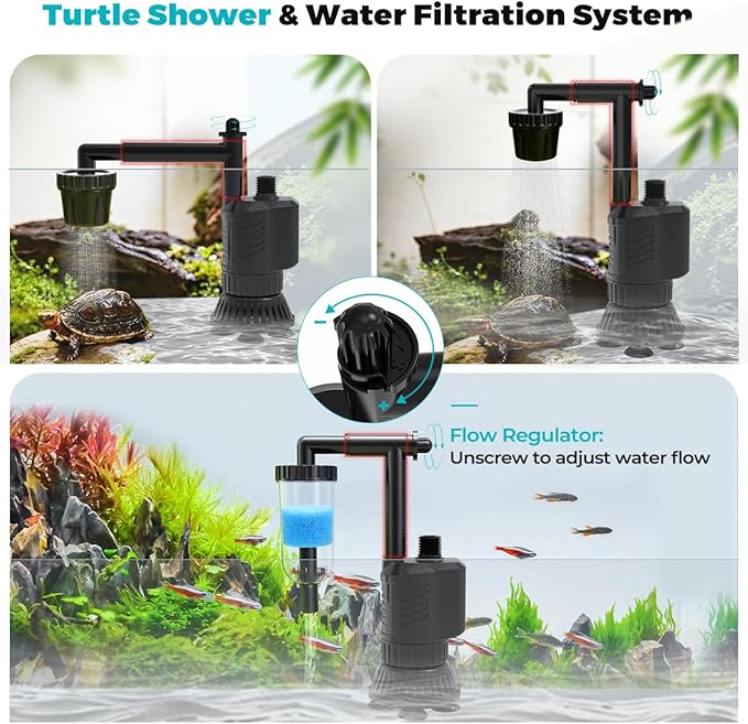 fishkeeper Electric Aquarium Gravel Cleaner, 8 in 1 Automatic Fish Tank Cleaner Kit Gravel Vacuum for Fish Tank, for Change Water/Wash Sand/Water Filter/Water Circulation (30W 480GPH)