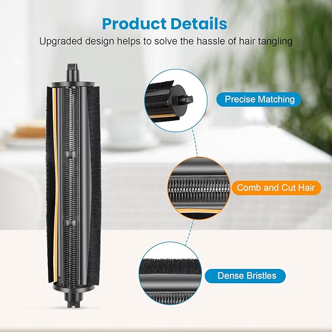 19 Pcs TriCut Brush Accessories Kit for Dreame X40 Ultra/X40 Master/L40 Ultra/Mova P10 Pro Ultra/Mova P50 Pro Ultra, include 1 Brush, 4 Dust Bags, 4 Filters, 4 Mop Pads, 4 Side Brushes, 2 Tools